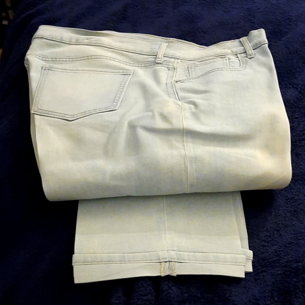 Faded denim jeans